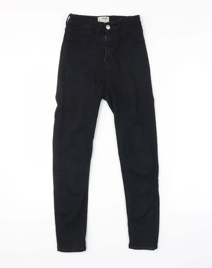Rana Womens Black Skinny Jeans Size 6 L26 in