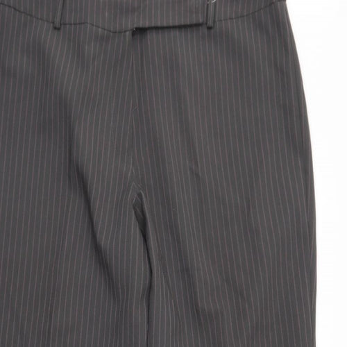 Amranto Womens Grey Striped  Trousers  Size 18 L28 in