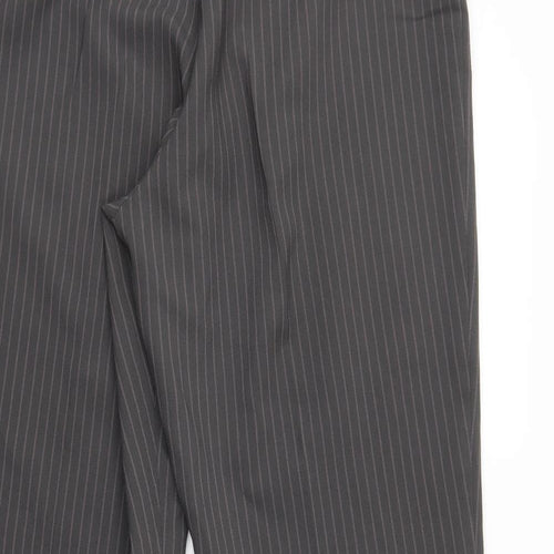 Amranto Womens Grey Striped  Trousers  Size 18 L28 in