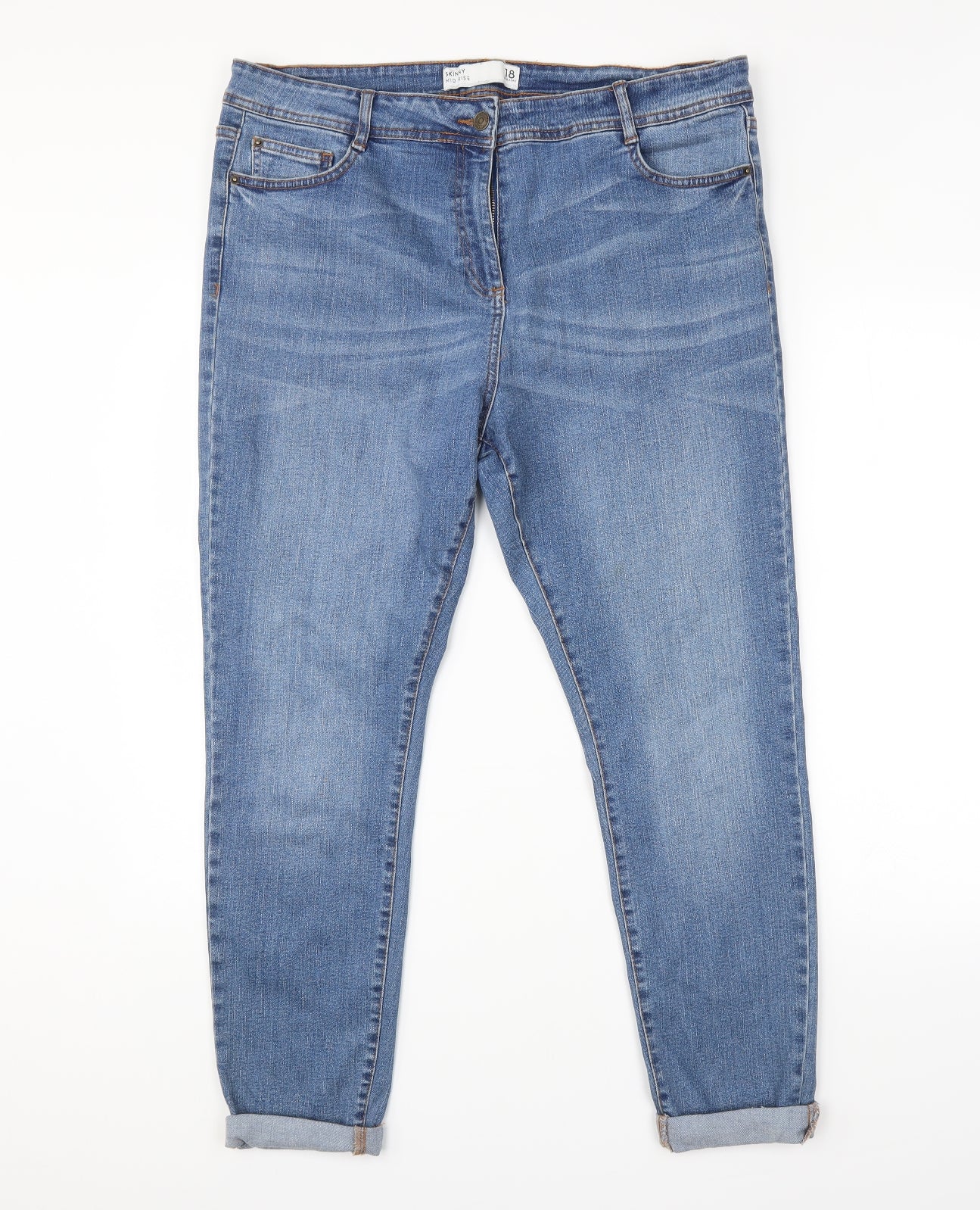 NEXT Womens Blue   Straight Jeans Size 18 L28 in