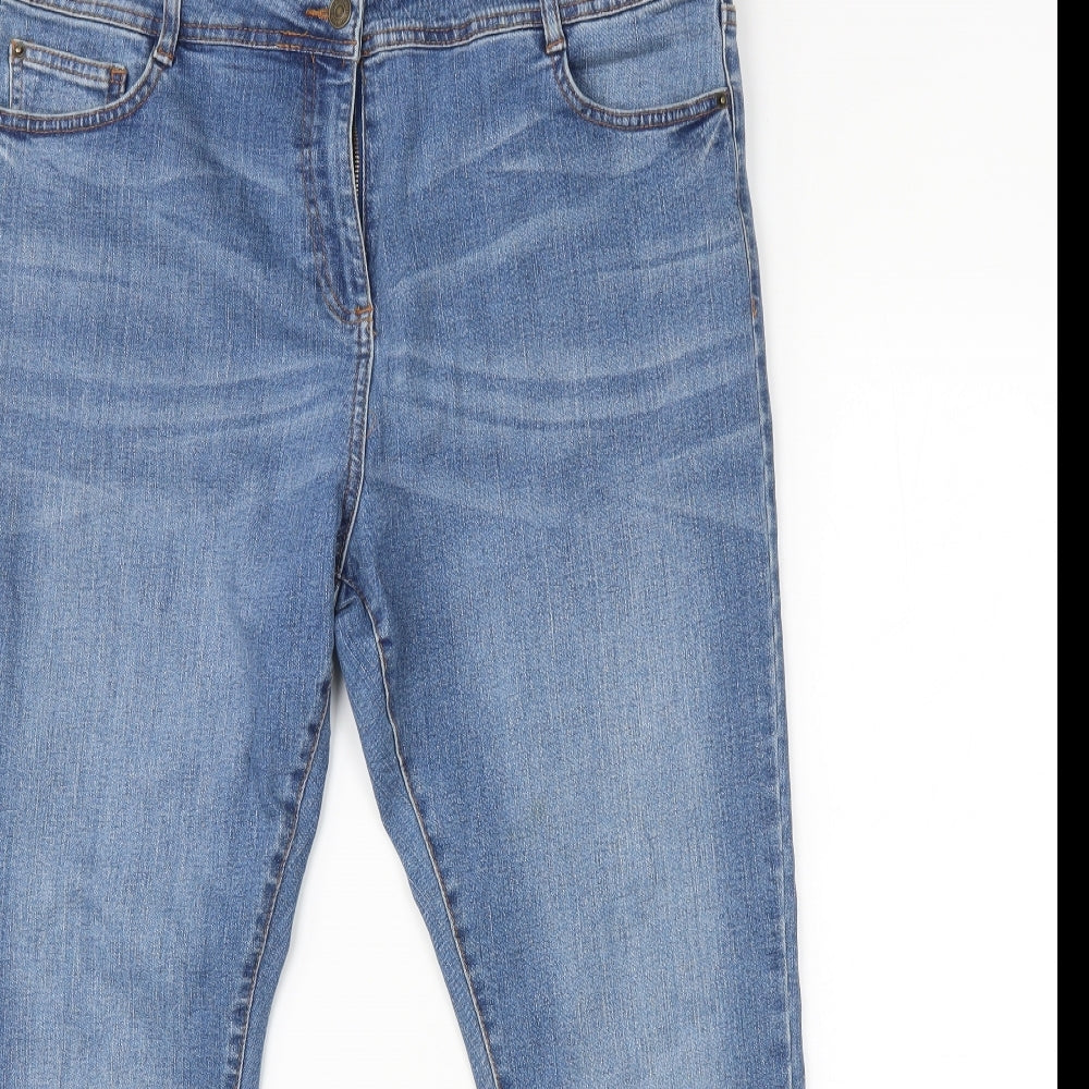 NEXT Womens Blue   Straight Jeans Size 18 L28 in