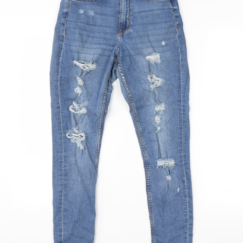 H&M Womens Blue   Straight Jeans Size 8 L28 in