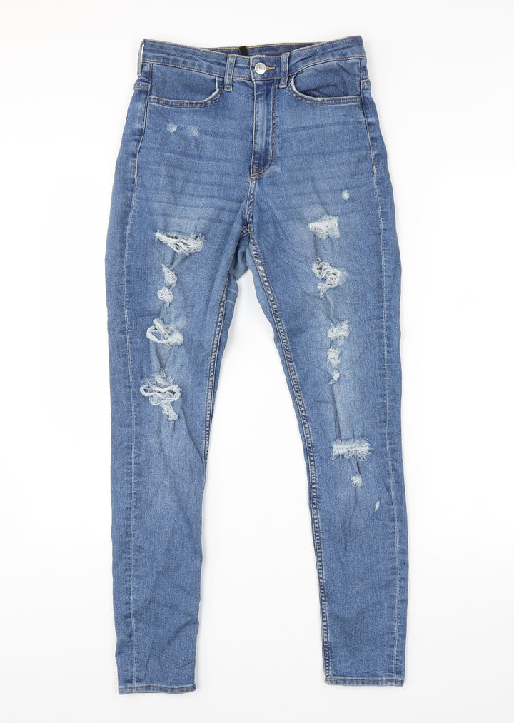 H&M Womens Blue   Straight Jeans Size 8 L28 in