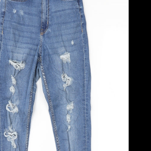 H&M Womens Blue   Straight Jeans Size 8 L28 in