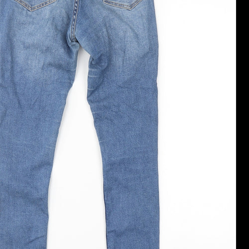 H&M Womens Blue   Straight Jeans Size 8 L28 in