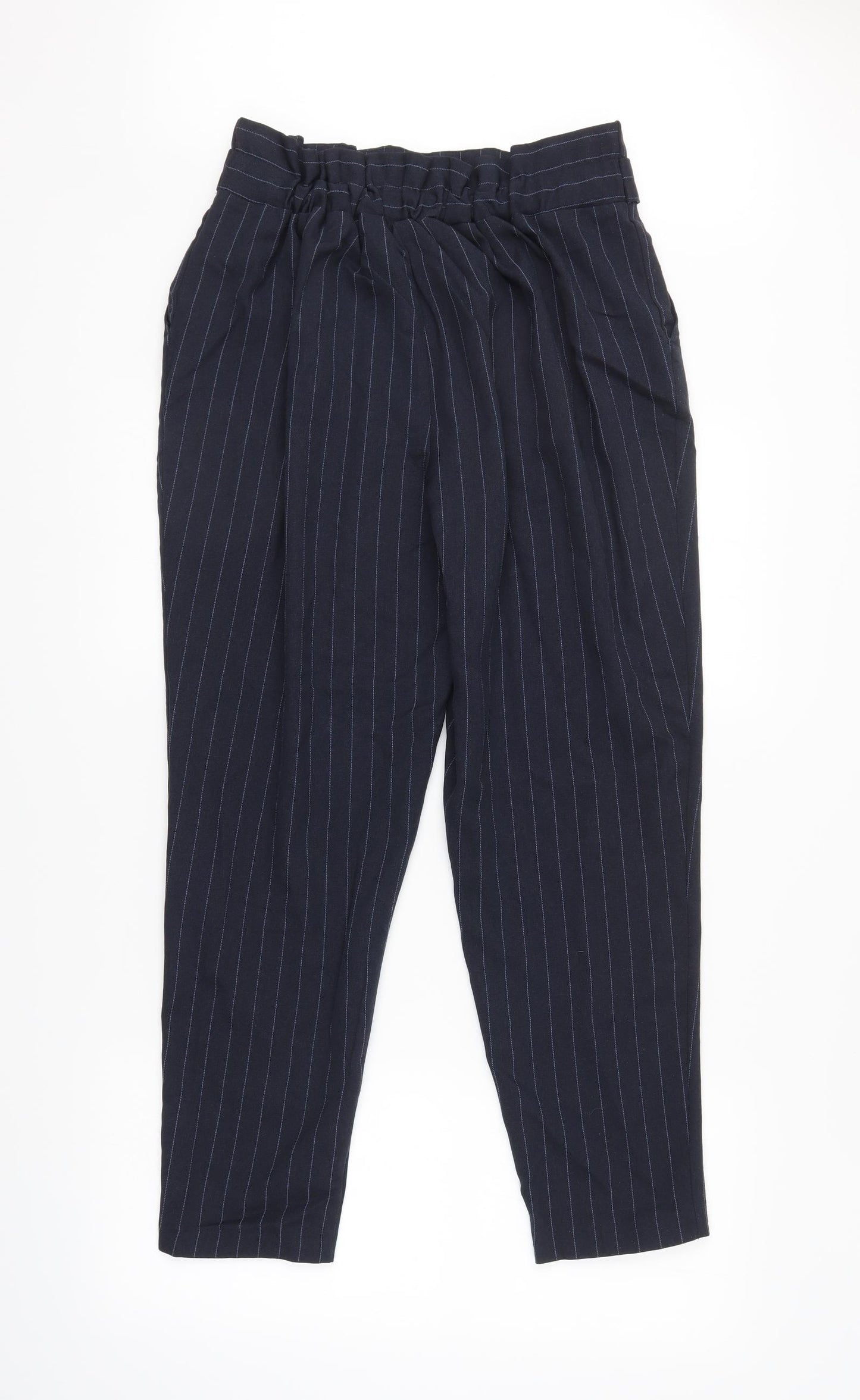 TU Womens Blue Striped  Bloomer Trousers Size 14 L28 in