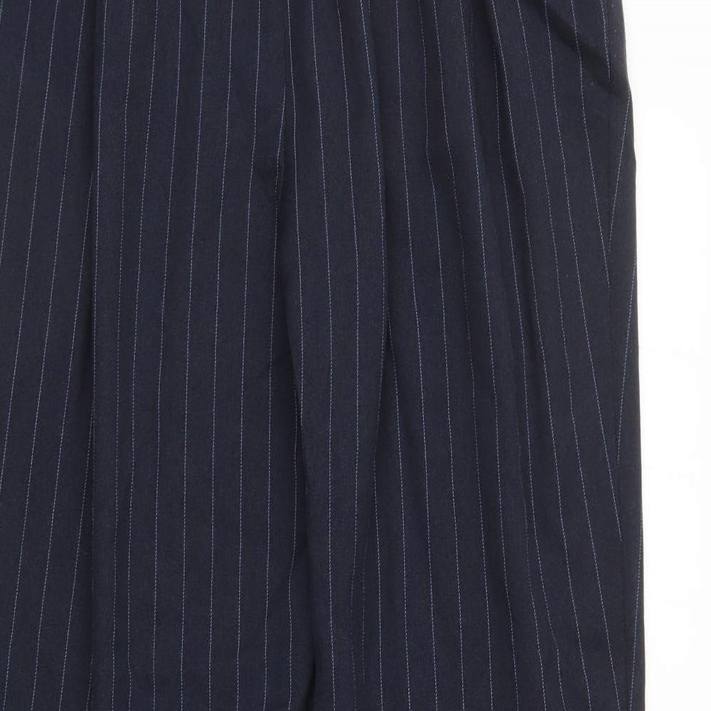 TU Womens Blue Striped  Bloomer Trousers Size 14 L28 in