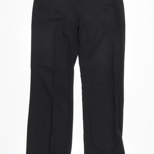 F&F Womens Black Striped  Trousers  Size 12 L30 in