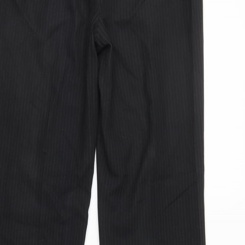 F&F Womens Black Striped  Trousers  Size 12 L30 in