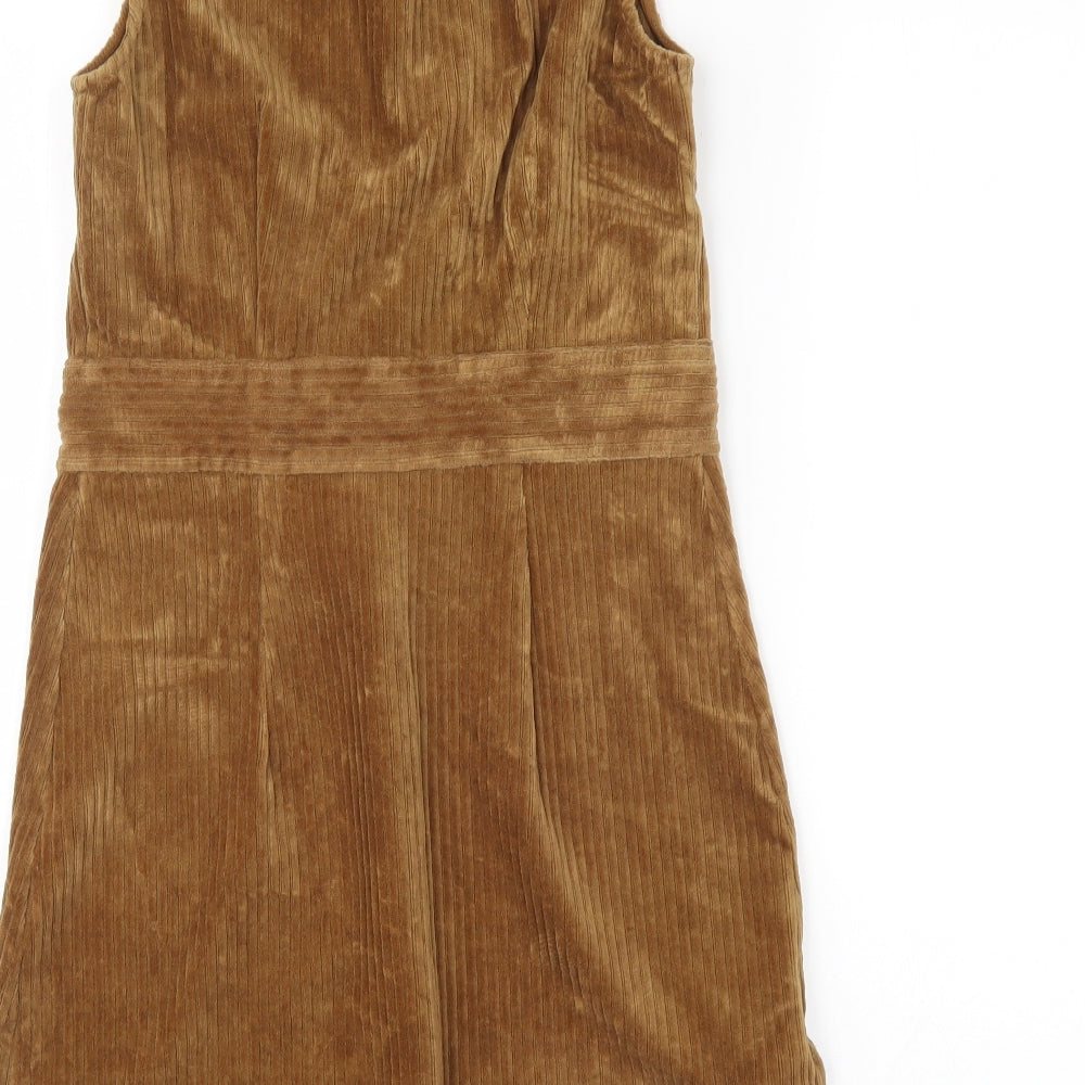 Mango Womens Brown   Basic Button-Up Size S