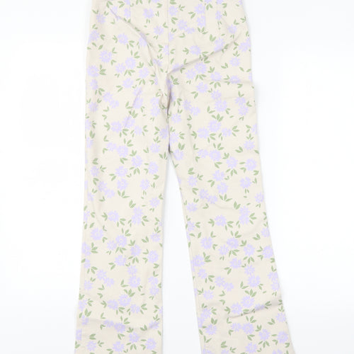 Zara Womens Beige Floral  Trousers  Size XS L28 in