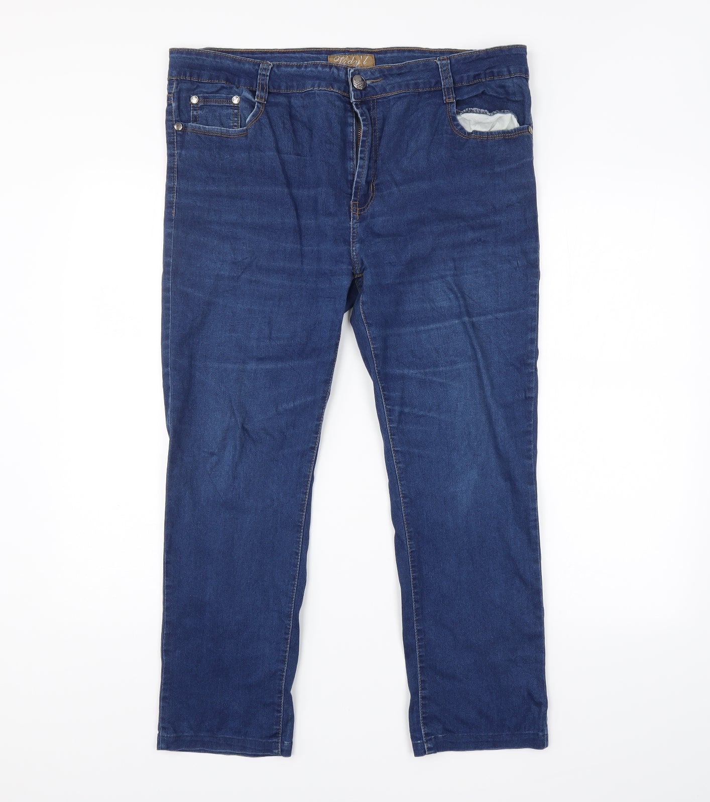 Preworn Womens Blue   Straight Jeans Size 18 L28 in
