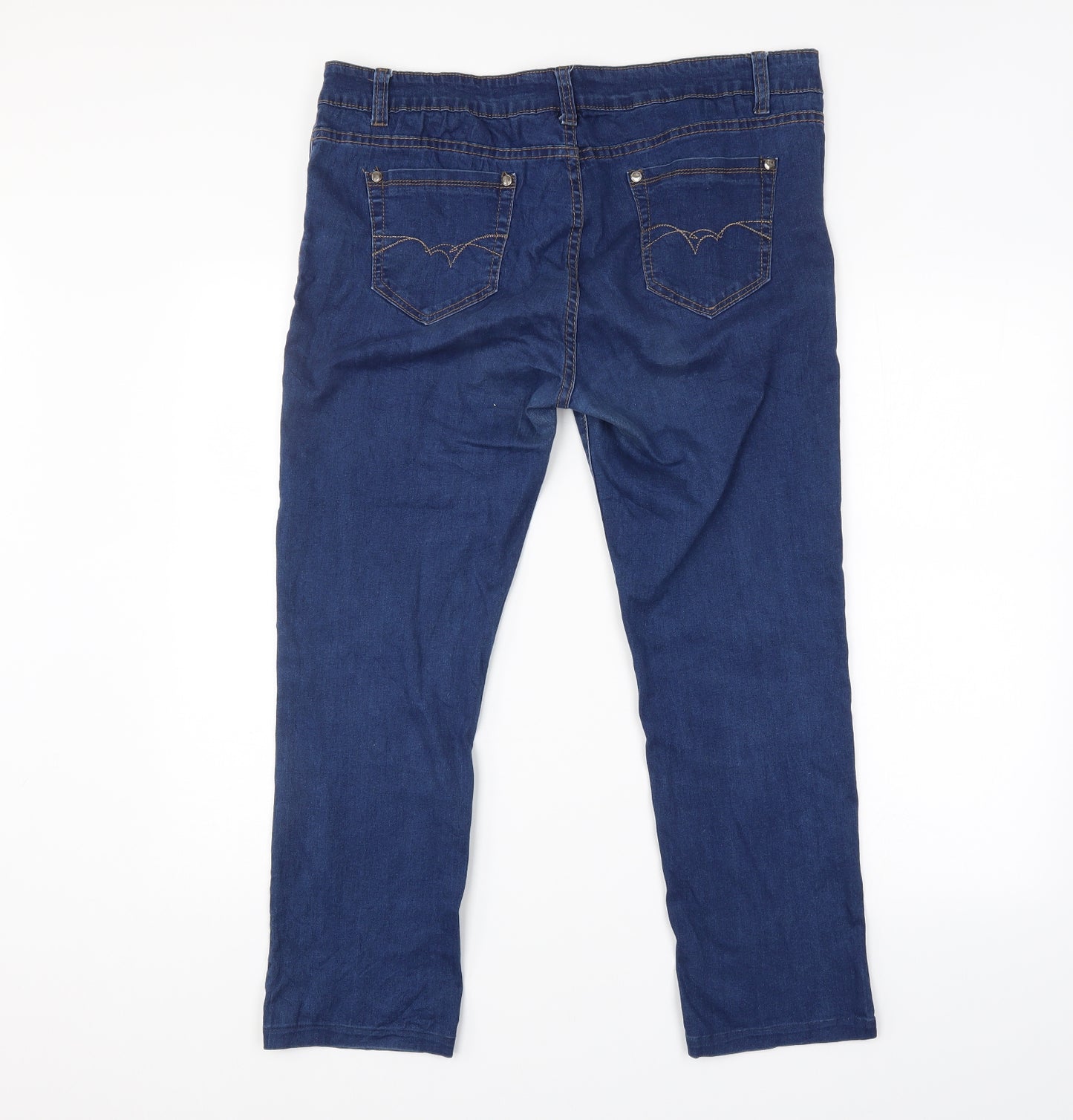 Preworn Womens Blue   Straight Jeans Size 18 L28 in