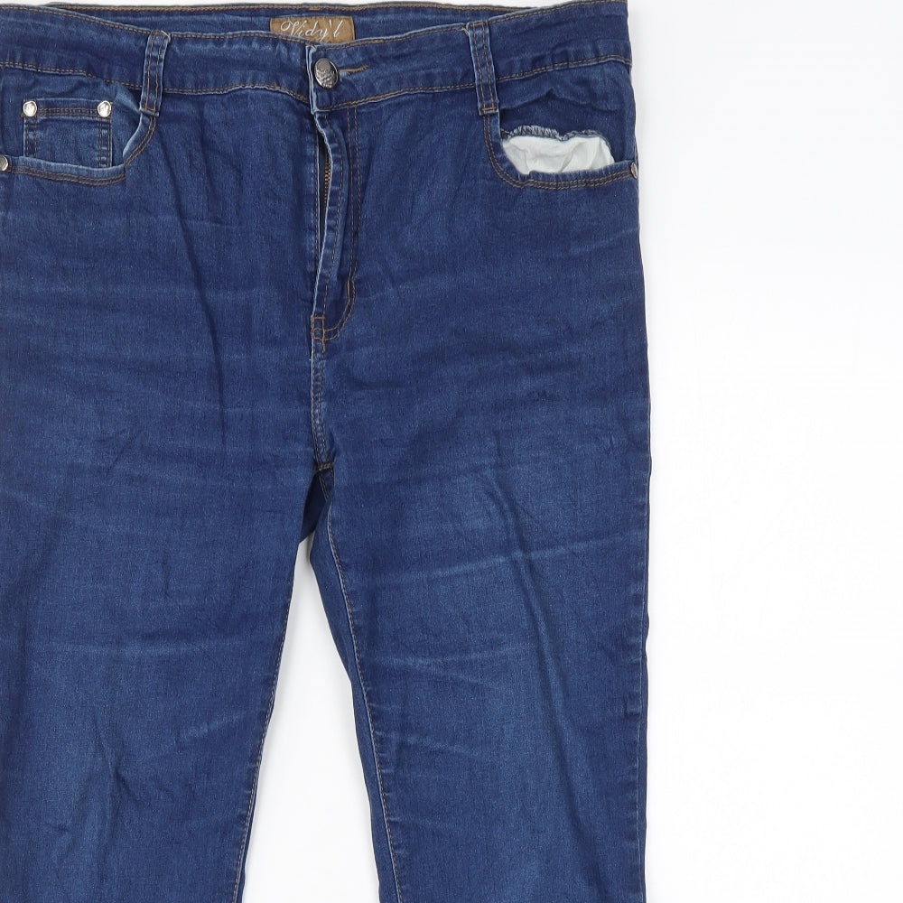 Preworn Womens Blue   Straight Jeans Size 18 L28 in