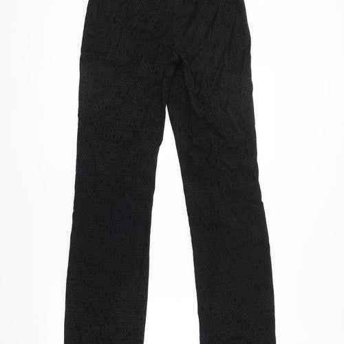 NEXT Womens Black Argyle/Diamond  Trousers  Size 10 L30 in