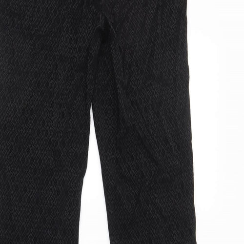 NEXT Womens Black Argyle/Diamond  Trousers  Size 10 L30 in