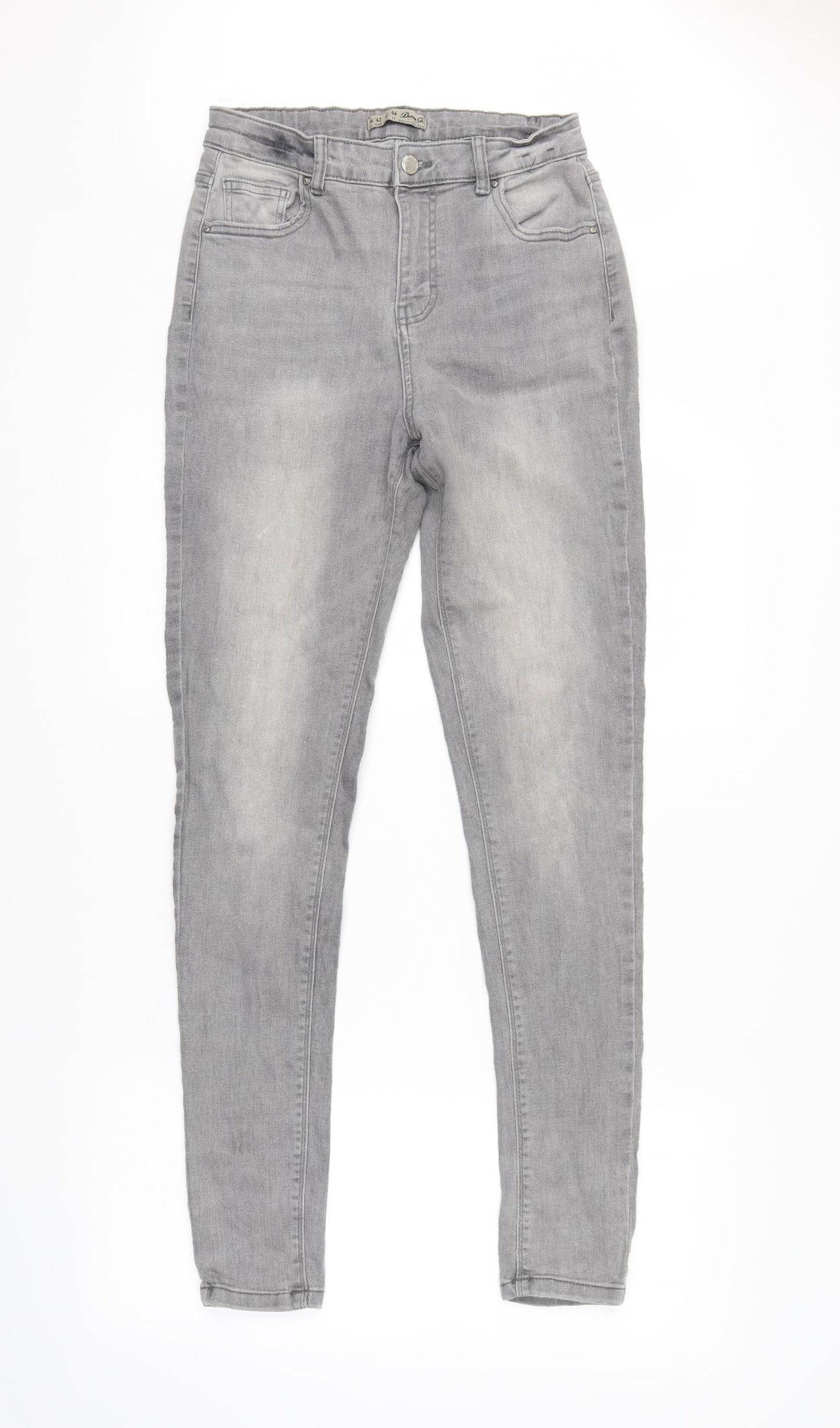 Denim Co. Womens Grey   Straight Jeans Size 14 L30 in
