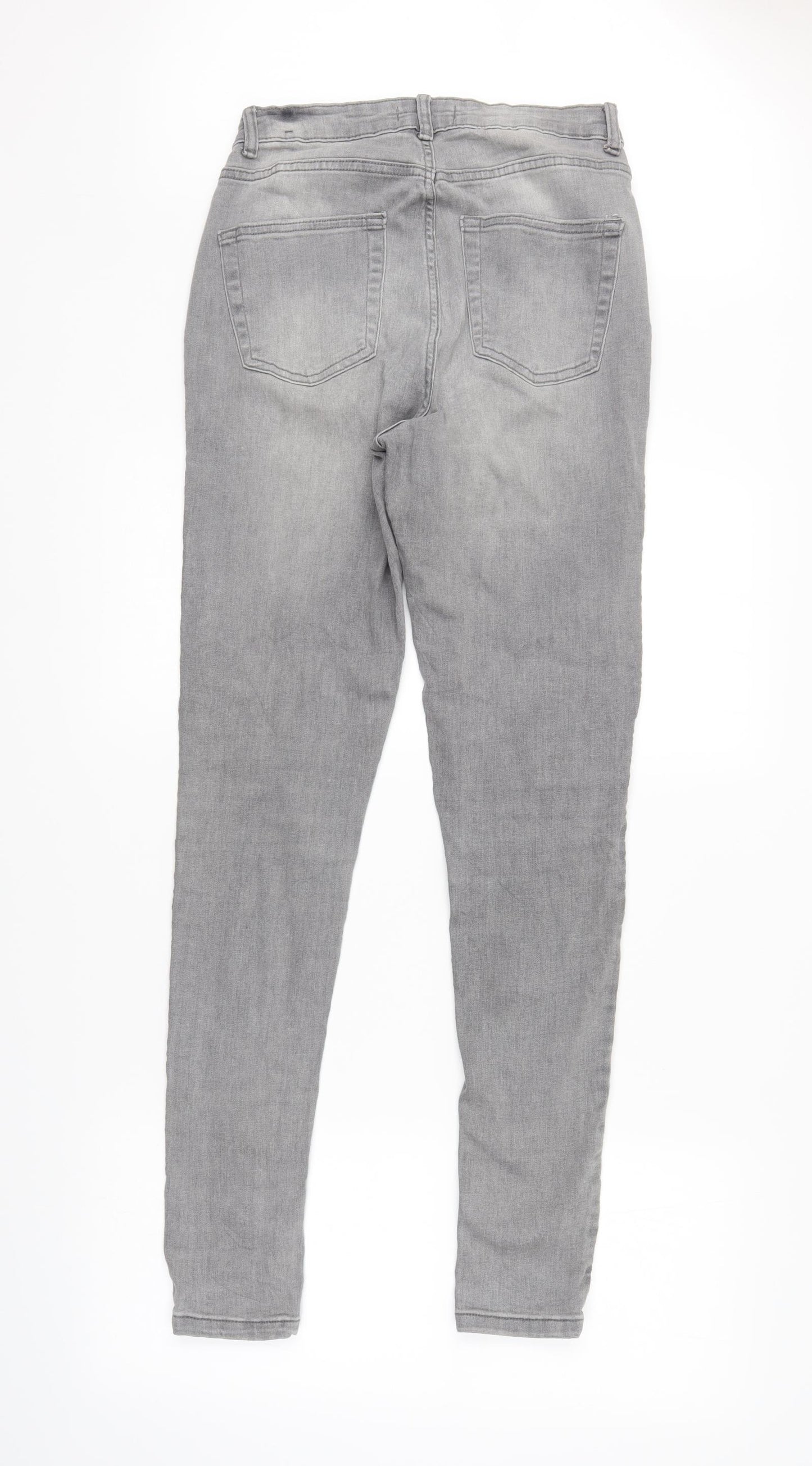Denim Co. Womens Grey   Straight Jeans Size 14 L30 in