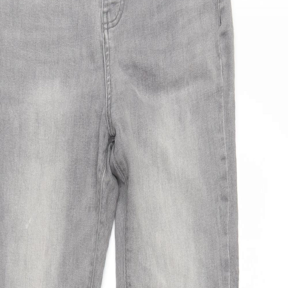 Denim Co. Womens Grey   Straight Jeans Size 14 L30 in