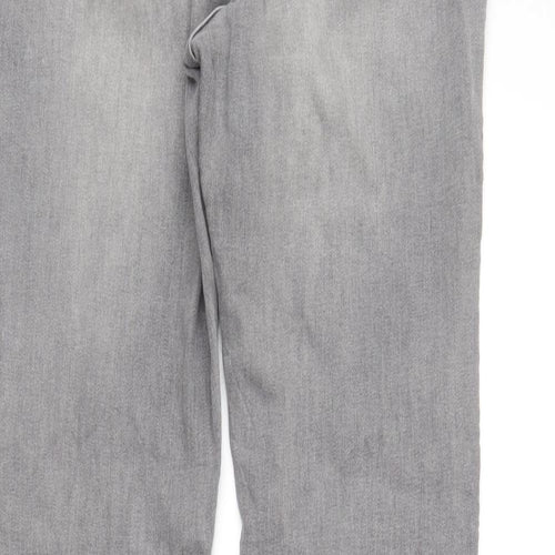 Denim Co. Womens Grey   Straight Jeans Size 14 L30 in