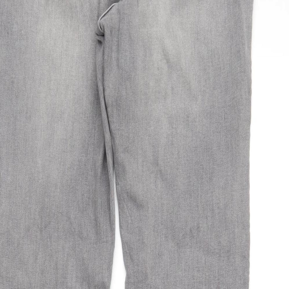 Denim Co. Womens Grey   Straight Jeans Size 14 L30 in