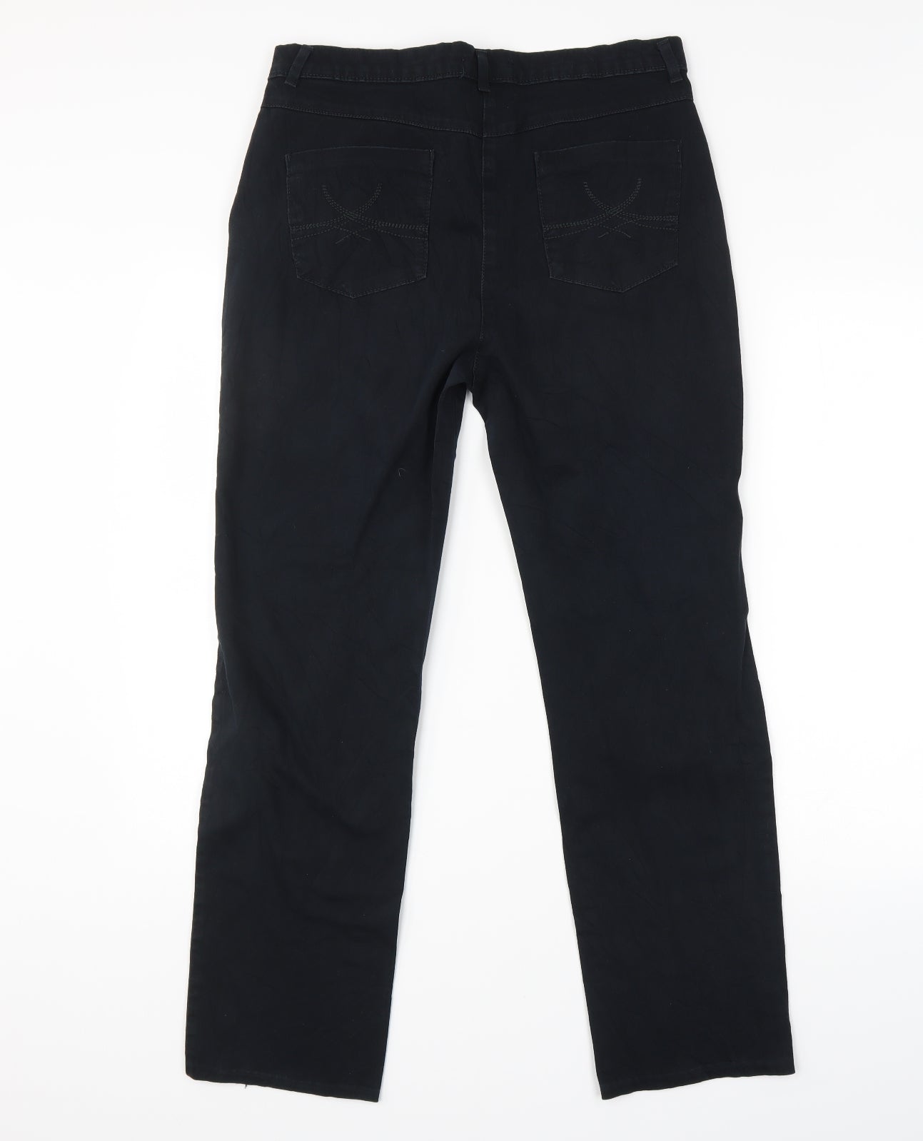 M&S Womens Black   Straight Jeans Size 14 L30 in