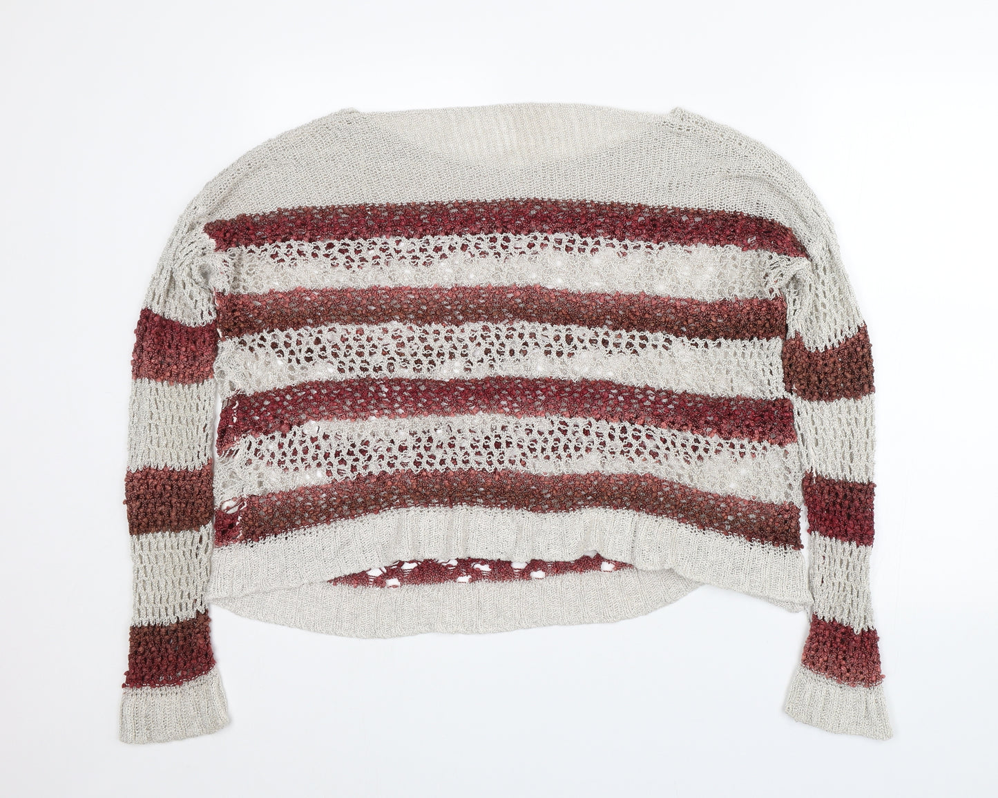Matalan Womens Red Striped  Pullover Jumper Size L
