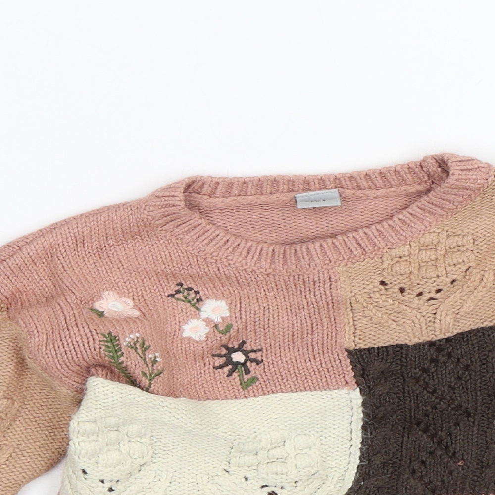TU Girls Pink   Pullover Jumper Size 2-3 Years