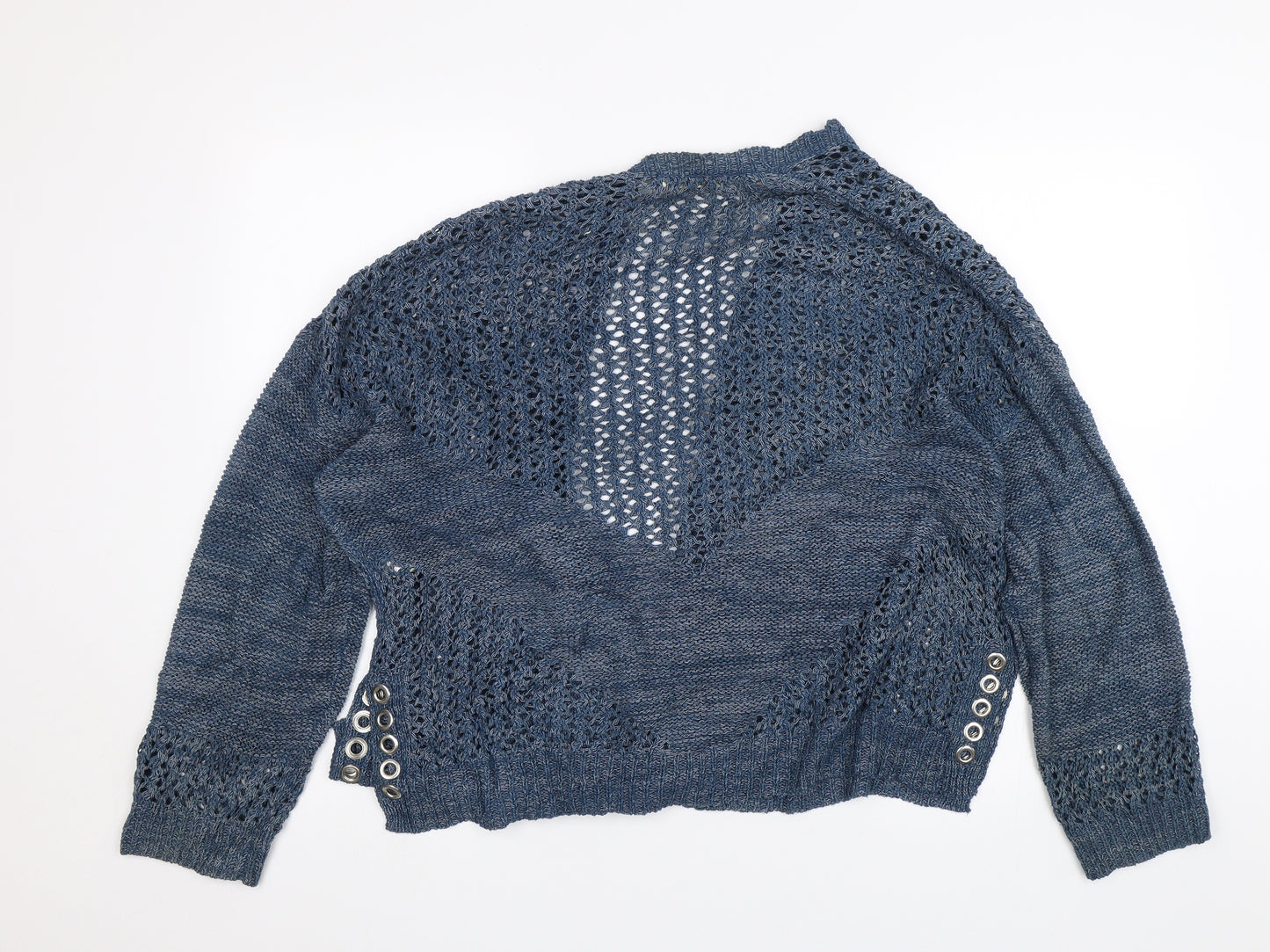 M&S Womens Blue   Cardigan Jumper Size L