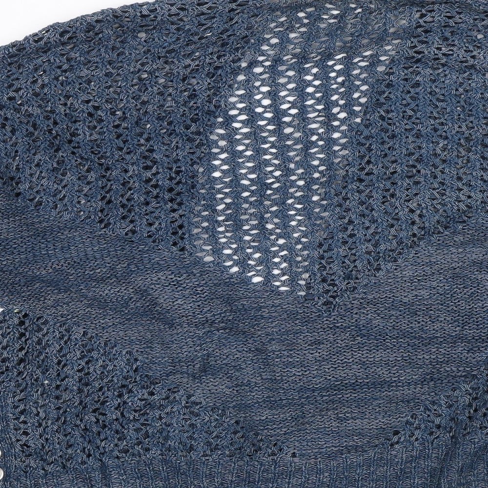 M&S Womens Blue   Cardigan Jumper Size L
