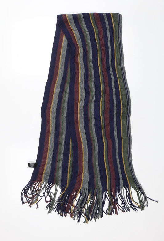 George Unisex Blue Striped  Scarf  One Size