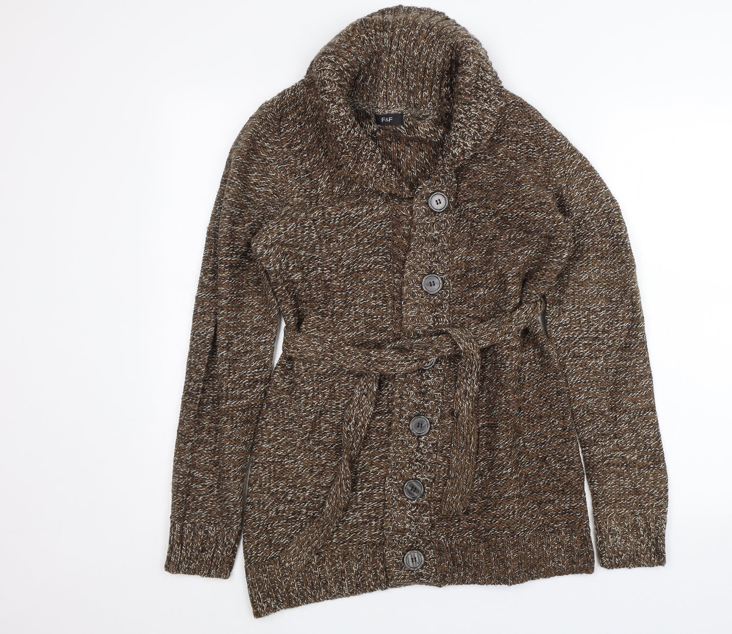 F&F Womens Brown   Jacket Coatigan Size 16