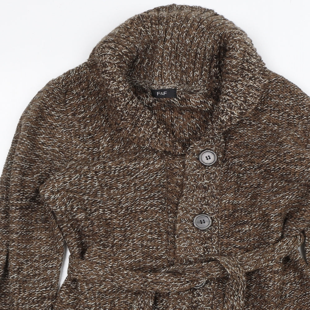F&F Womens Brown   Jacket Coatigan Size 16