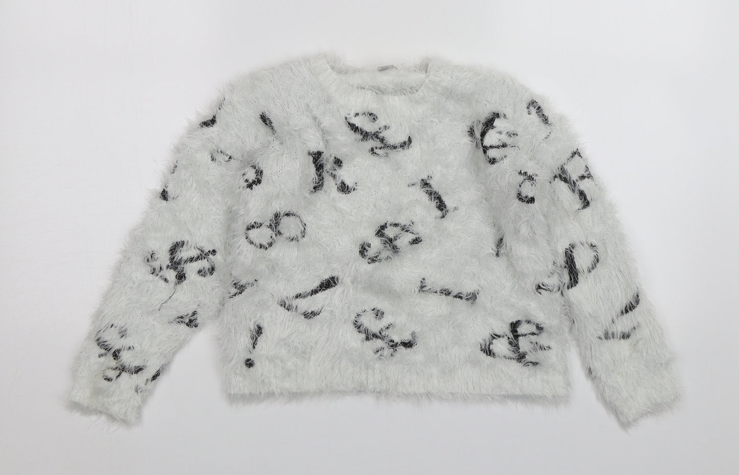 River Island Girls White   Pullover Jumper Size 9-10 Years