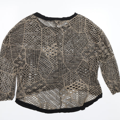 Izabel London Womens Brown   Basic Blouse Size 8