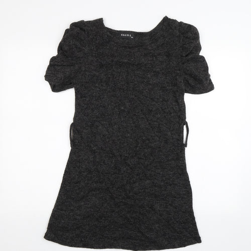Club L Womens Grey   Jumper Dress  Size S