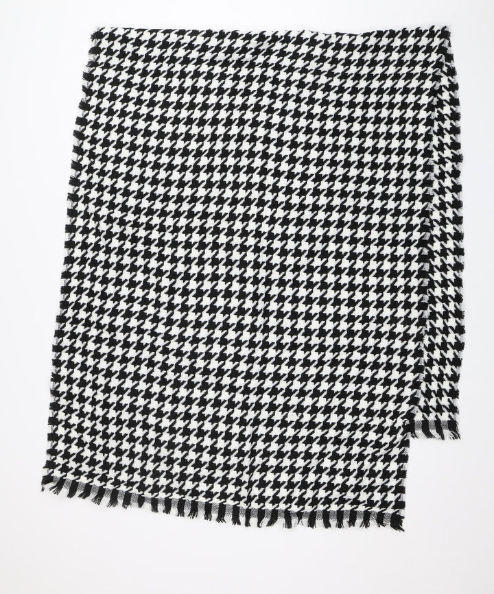 Preworn Unisex Black Houndstooth   Shawl/Wrap