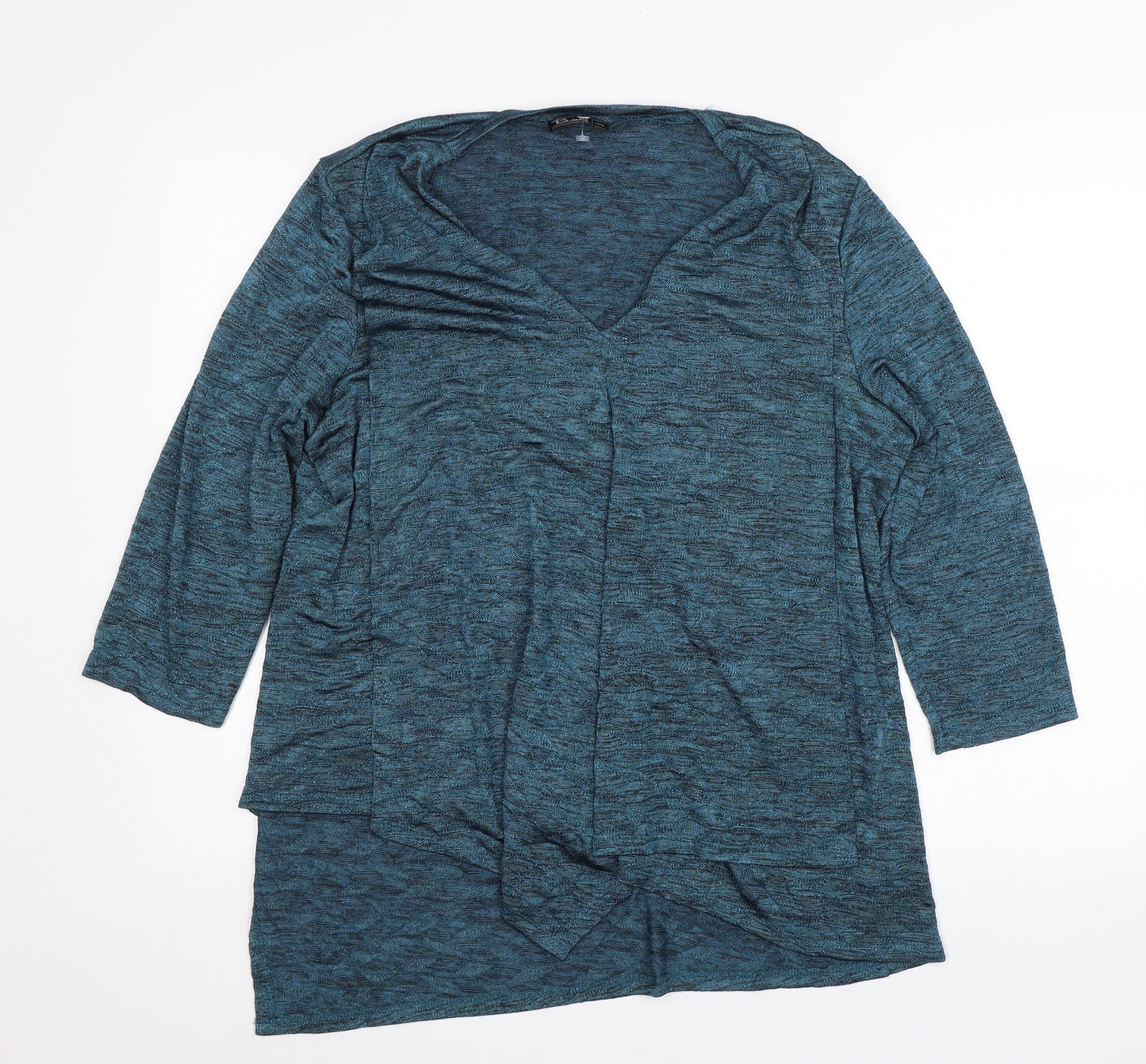 Bali Womens Blue   Basic Blouse Size XL