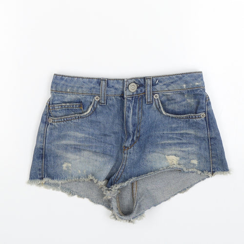 Topshop Womens Blue   Hot Pants Shorts Size 6