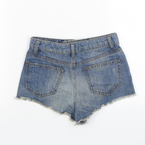Topshop Womens Blue   Hot Pants Shorts Size 6