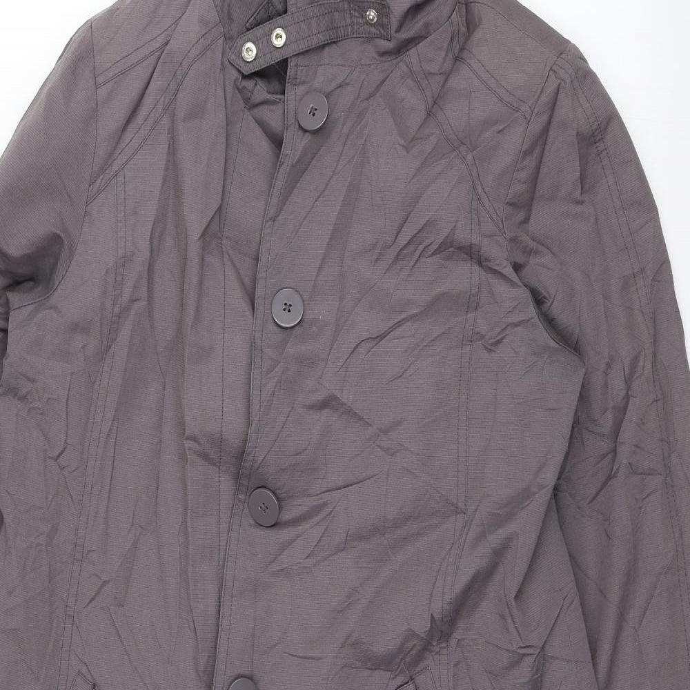 John Lewis Womens Grey   Overcoat Jacket Size 14
