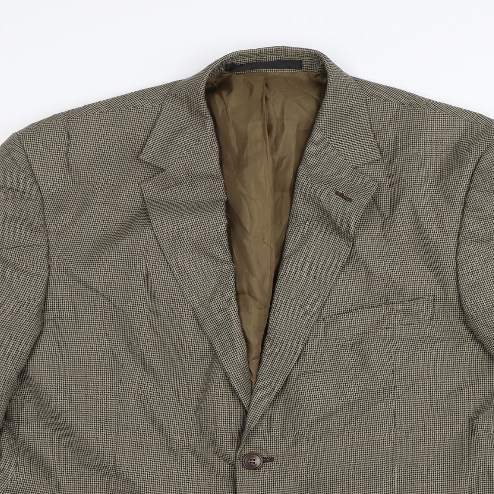 Marks and Spencer Mens Brown Check  Jacket Blazer Size 42