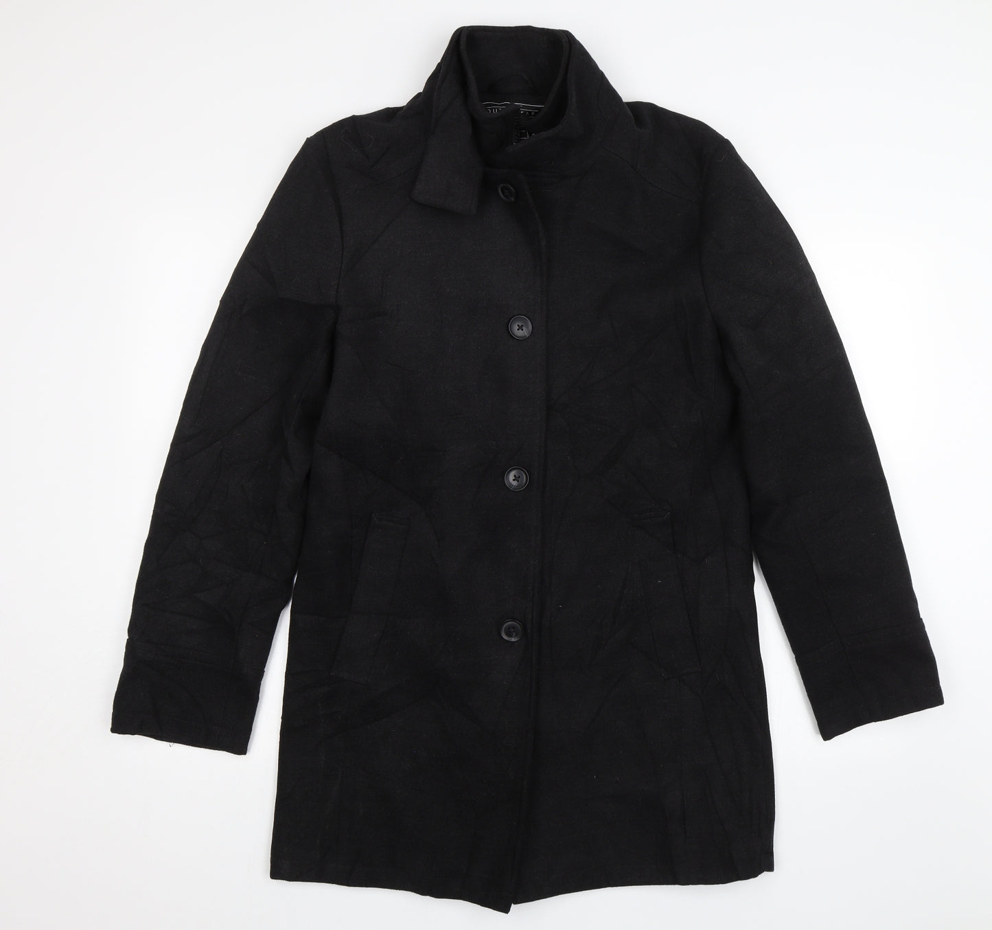 F&F Womens Black   Pea Coat Jacket Size S