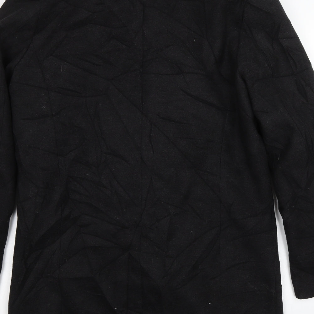 F&F Womens Black   Pea Coat Jacket Size S