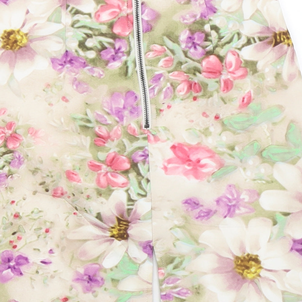Vera Moda Womens Beige Floral  Mini Skirt Size XS