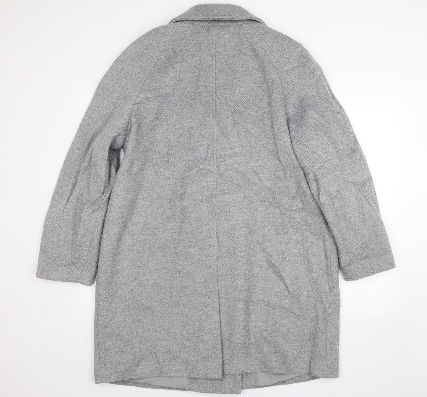 M&S Womens Grey   Pea Coat Jacket Size 16