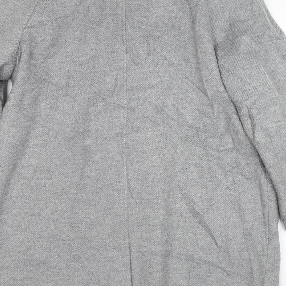 M&S Womens Grey   Pea Coat Jacket Size 16