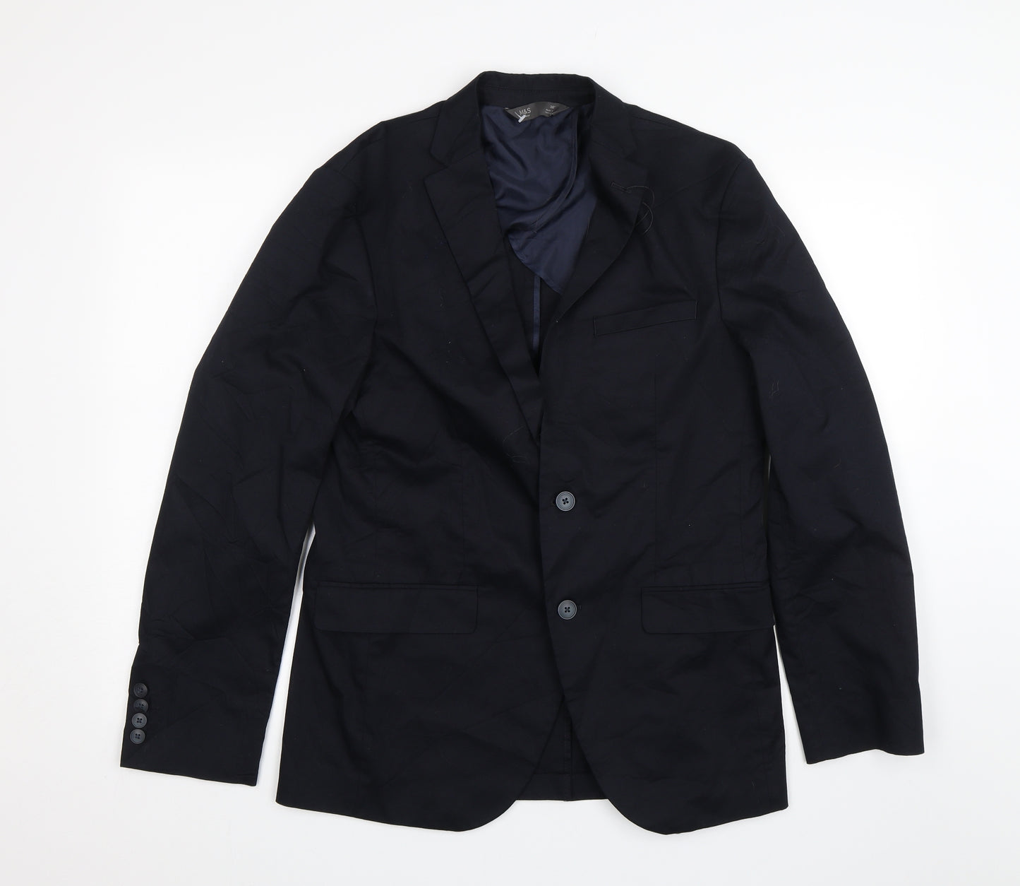 M&S Mens Blue   Jacket Blazer Size 38