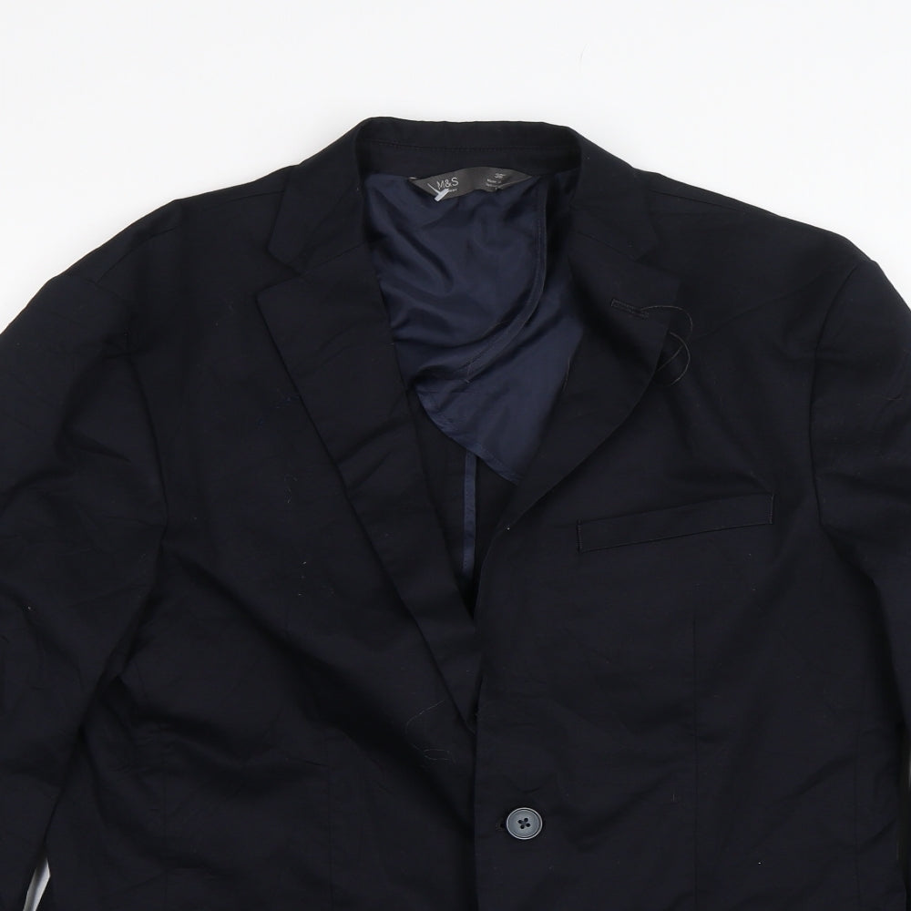 M&S Mens Blue   Jacket Blazer Size 38