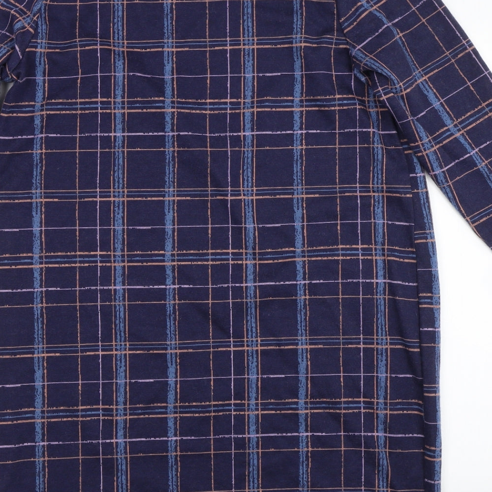 TU Womens Purple Plaid  Shift  Size 14